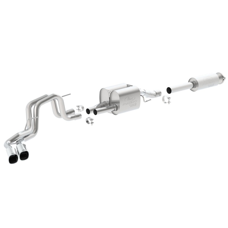Ford F-150 Raptor Performance Exhaust - Rear Side Exit - Ford Racing - Sport Cat-Back - Chrome - `11-`14